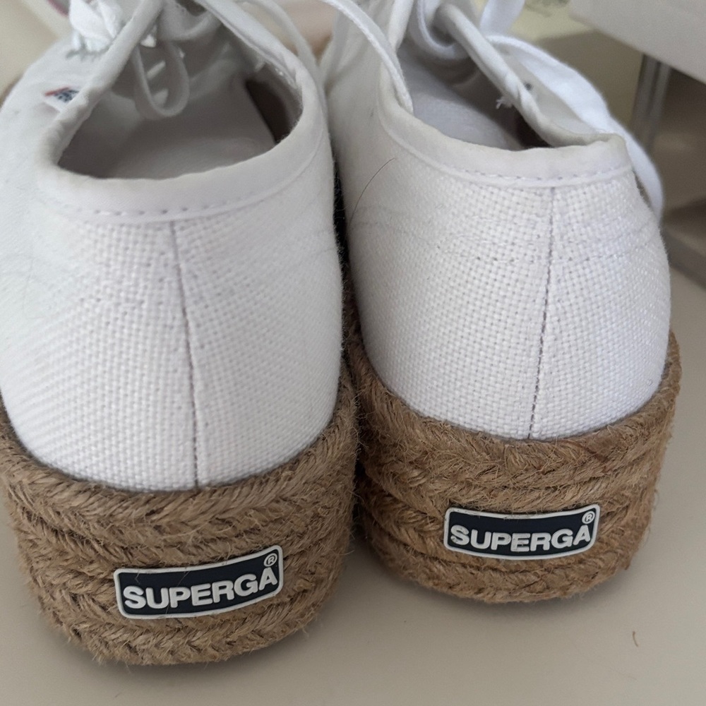 Superga Women's White platform Espadrille Sneakers - Picture 5 of 5